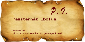 Paszternák Ibolya névjegykártya