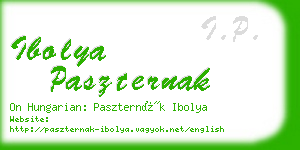 ibolya paszternak business card